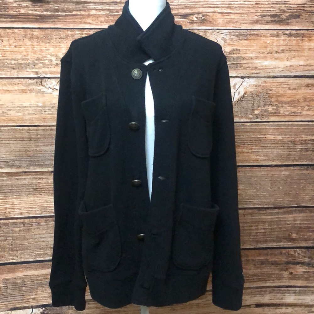 Obey• Dark Gray Grandpa Cardigan Sweater